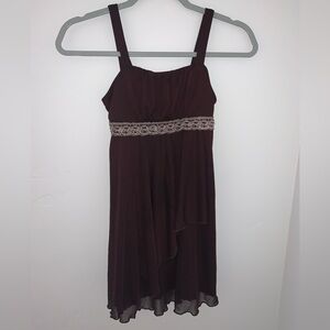 Ally B Brown Asymmetrical Dress